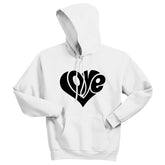 Iconic "Love" Heart Unisex Hoodie – The Coziest Layer for a Timeless Message